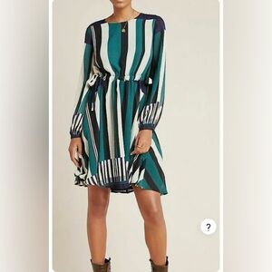Anthropologie Sunday in Brooklyn Leger Stripes Dress NWT